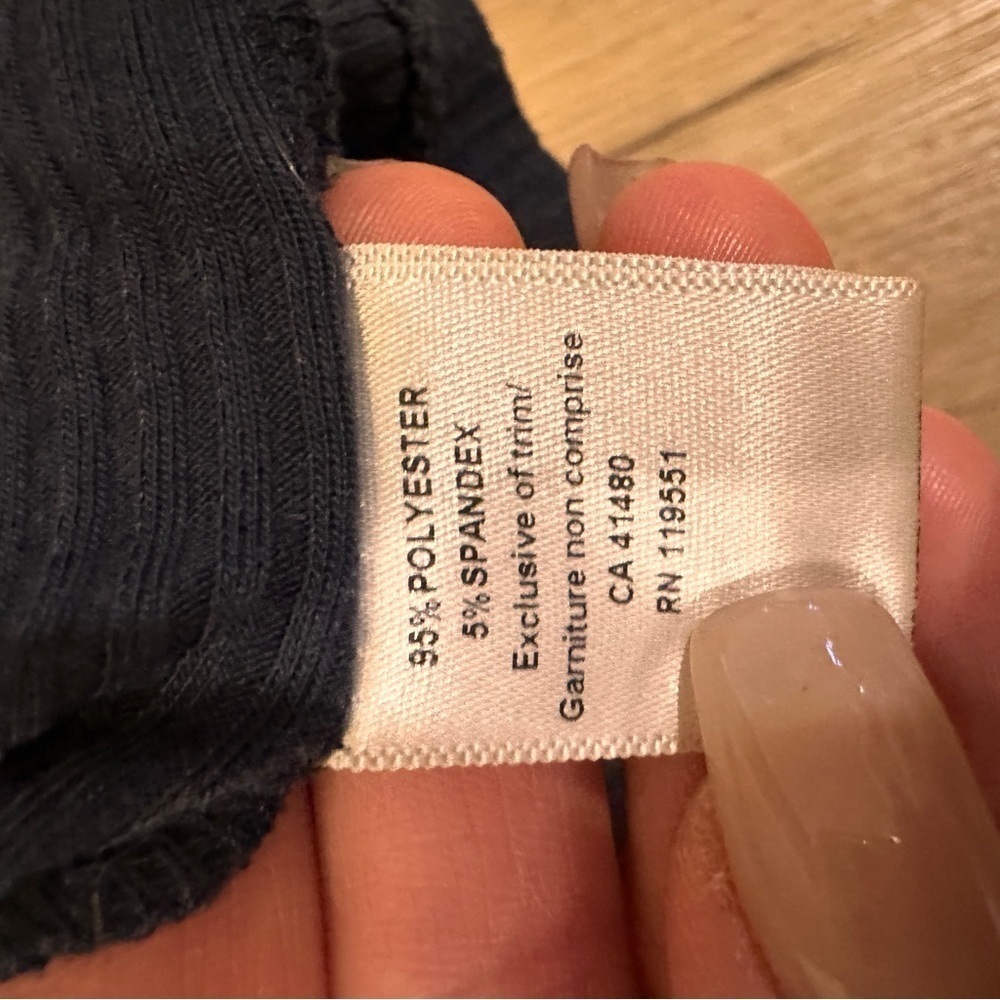 Gentle Fawn Navy Blue Ribbed Sleeveless Bodycon Midi Dress Size Large Stretchy ! - Picture 8 of 9